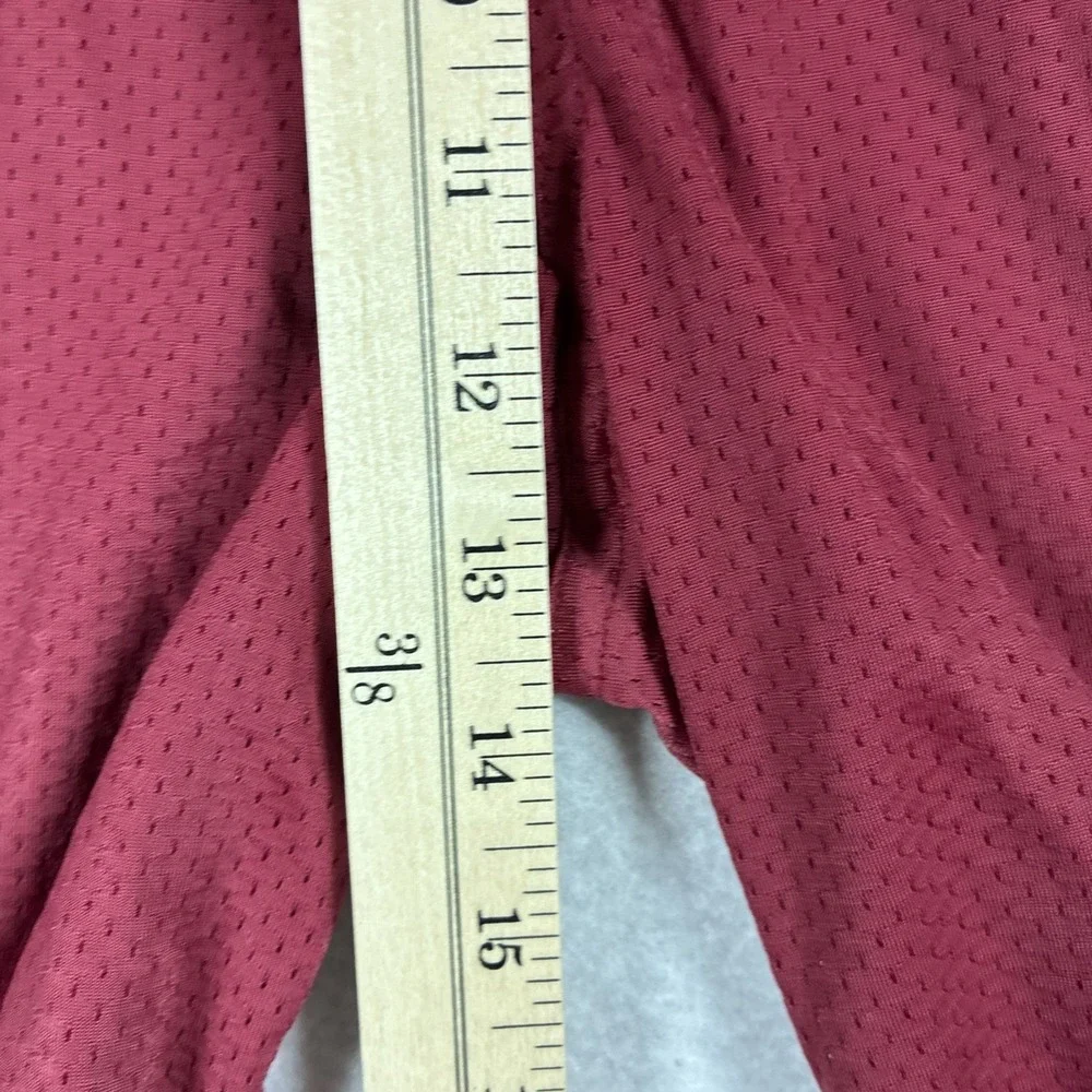 Vintage American Eagle Mens Basketball Shorts Y2K Large Red A24 Mesh Preppy